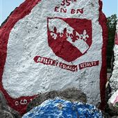 Freedom Rock and Military Service Rocks Display
